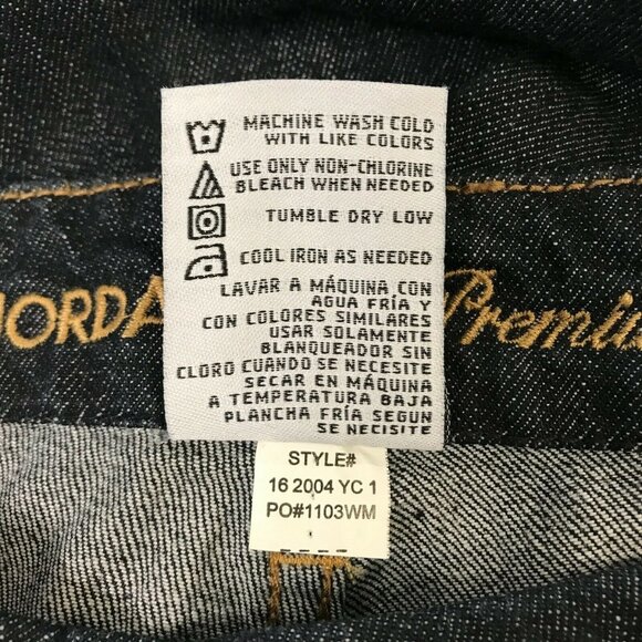 Jordache Premium Womens Blue Flat Front Flap Pocket Flare Denim Jeans Size 8R - Picture 8 of 8